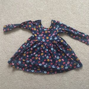 Hanna Andersson Navy Floral Kids Dress